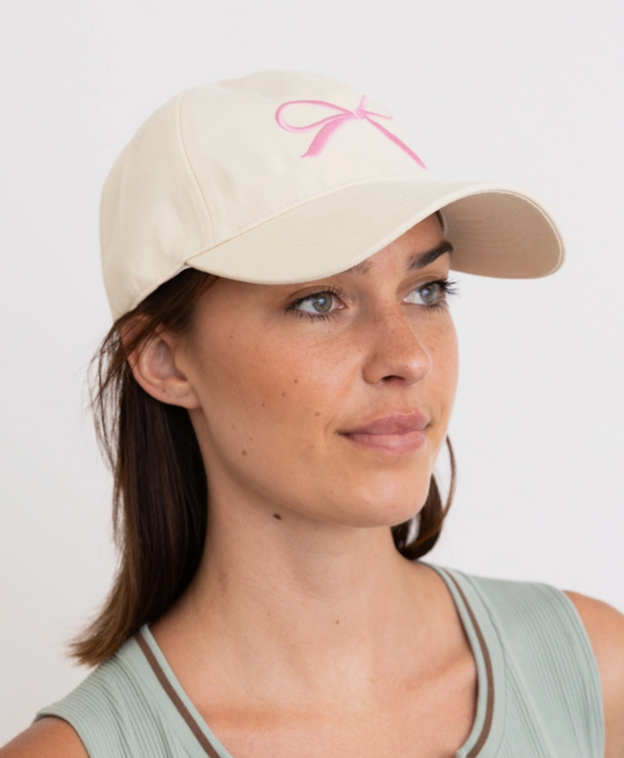 Bow Ribbon Embroidered Baseball Cap - 3 Colors