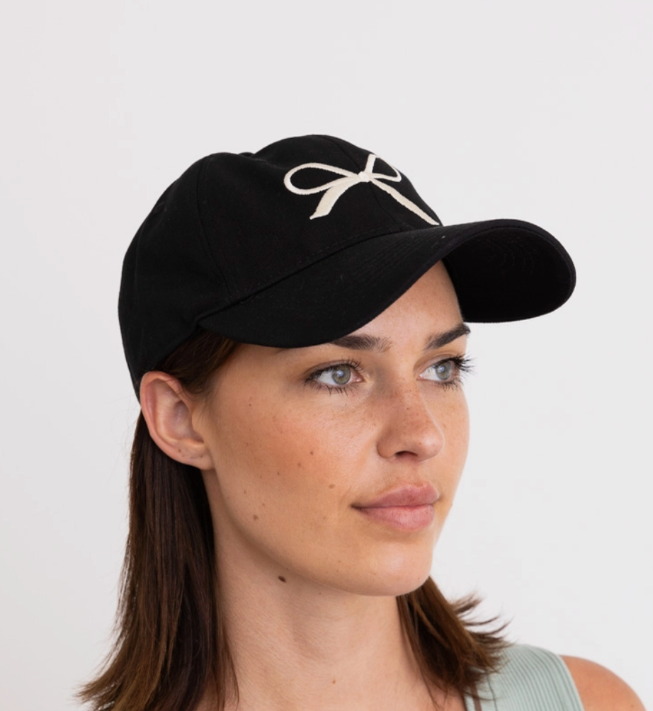 Bow Ribbon Embroidered Baseball Cap - 3 Colors