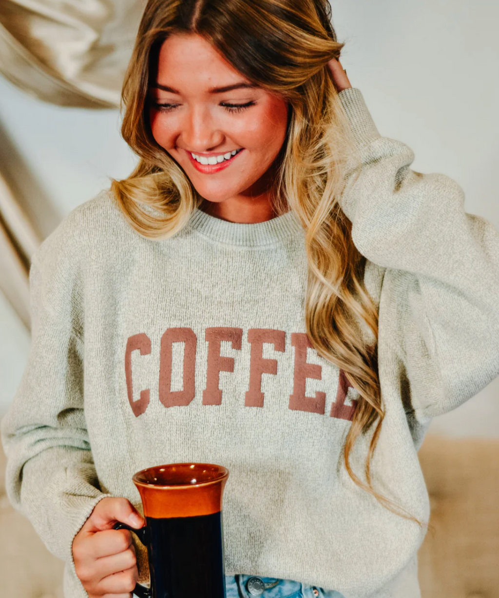 Luxe Puffer Sweater Coffee