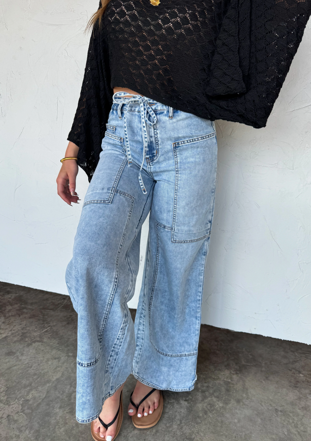 Jovie Tie Waist Jeans Custom Cut