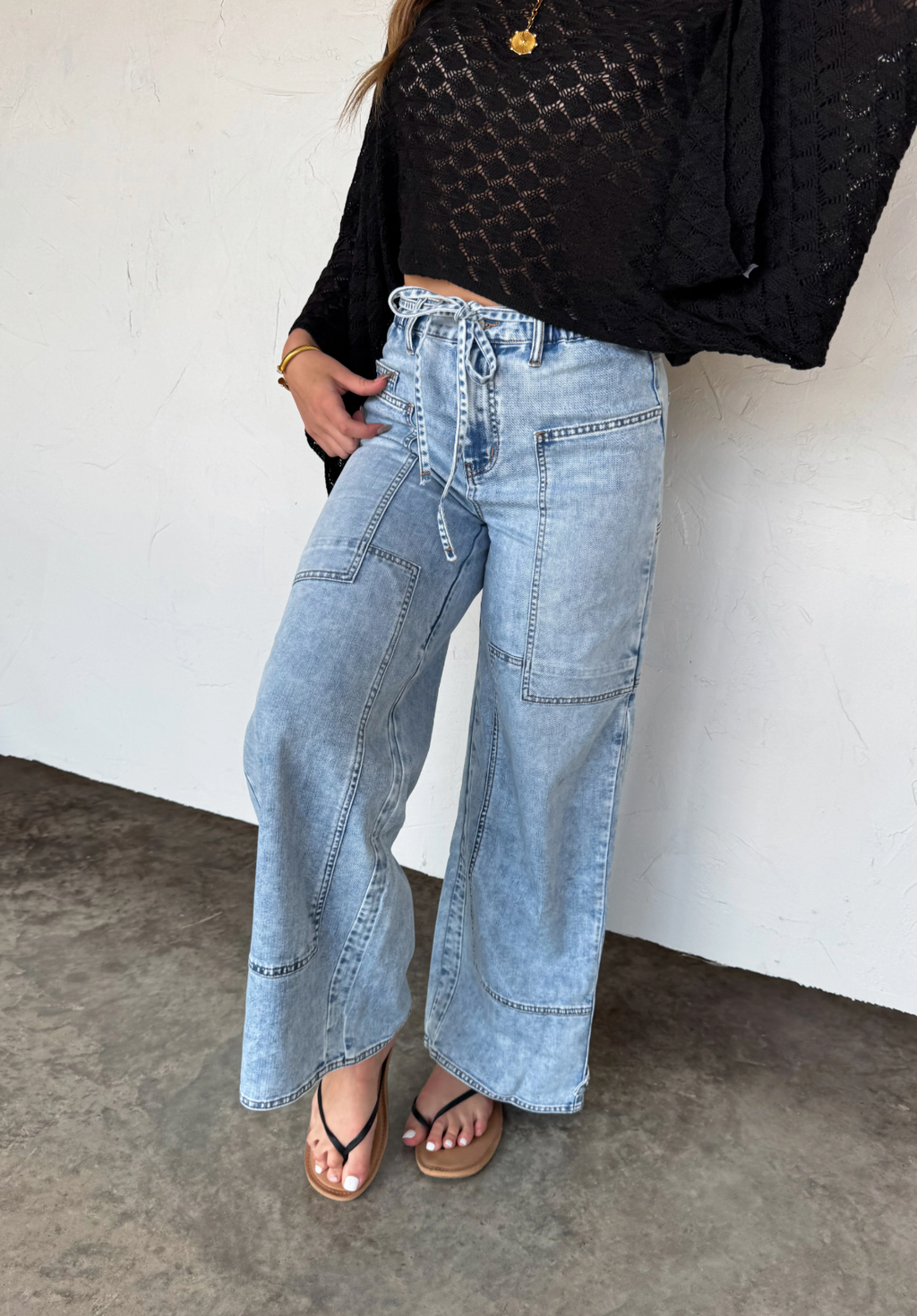 Jovie Tie Waist Jeans Custom Cut