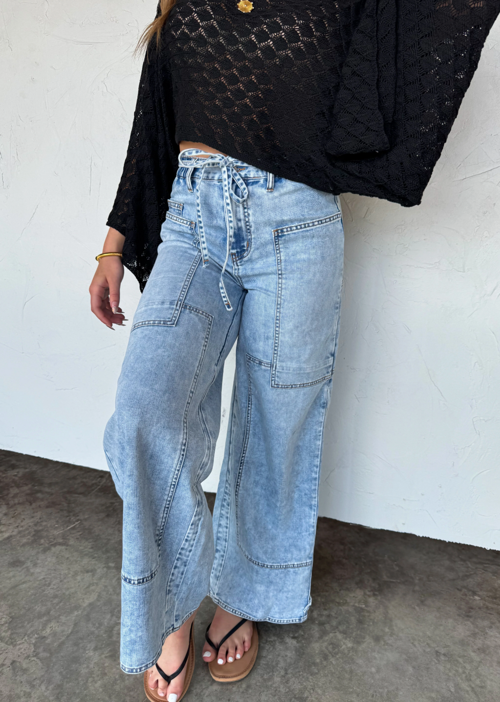 Jovie Tie Waist Jeans Custom Cut