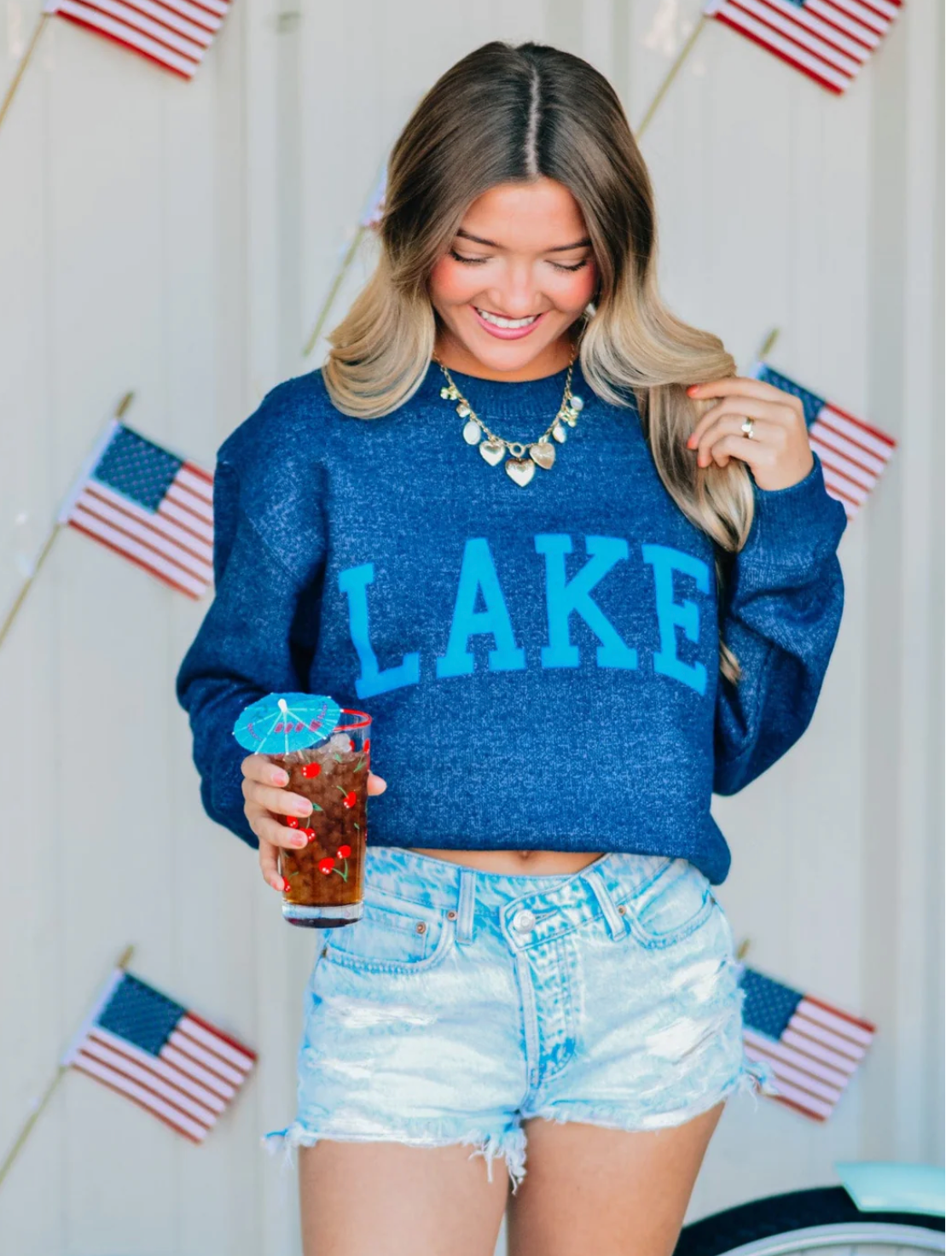 Luxe Puffer Sweater Lake