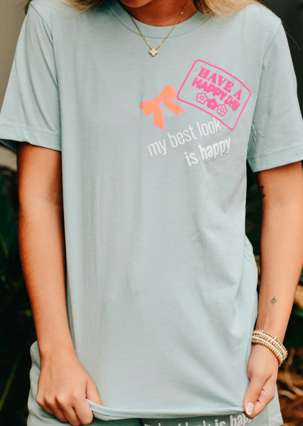 Happy Day Sage Tee by Southern Bliss