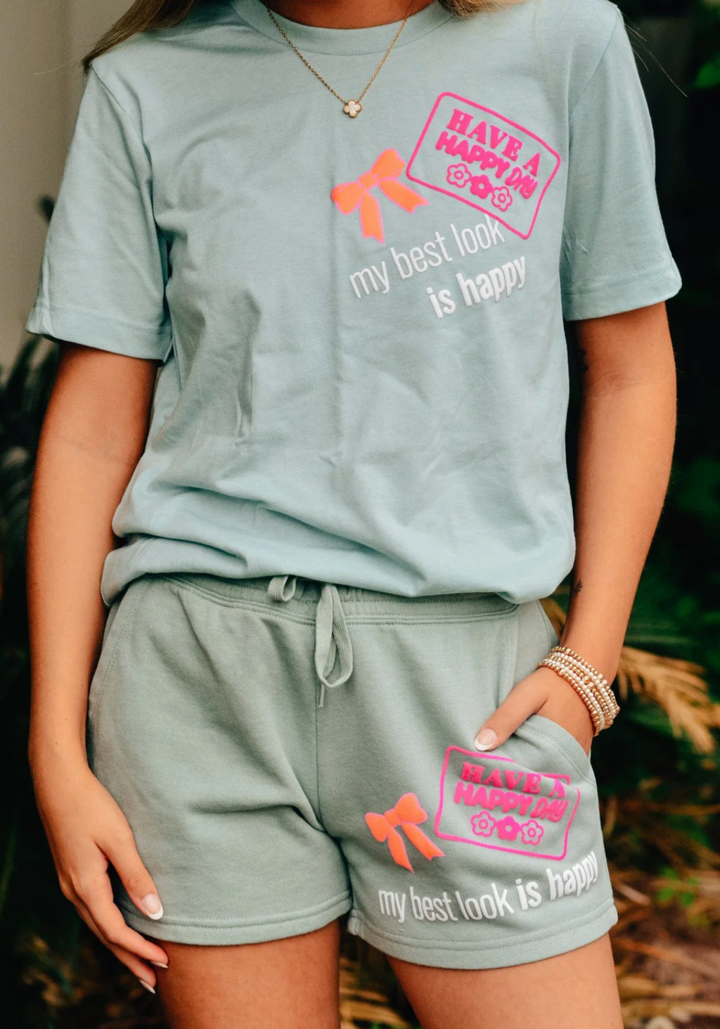 Happy Day Sage Tee by Southern Bliss