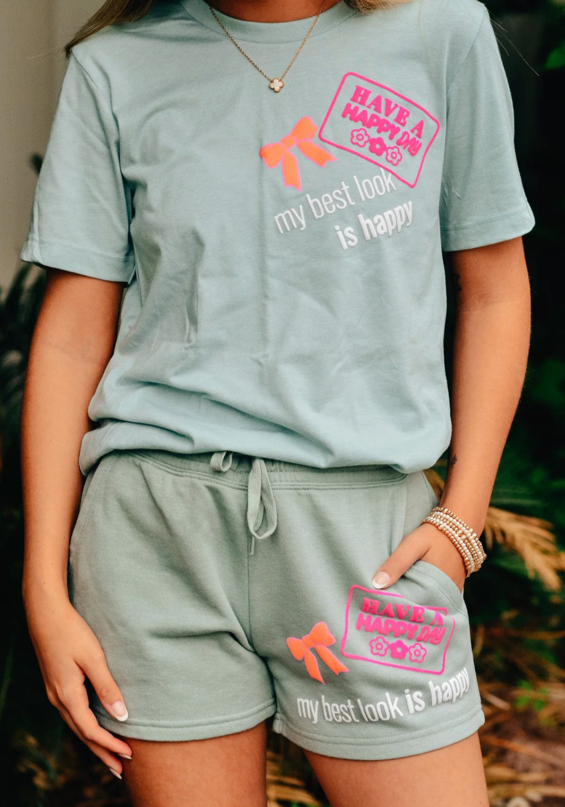 Happy Day Sage Tee by Southern Bliss