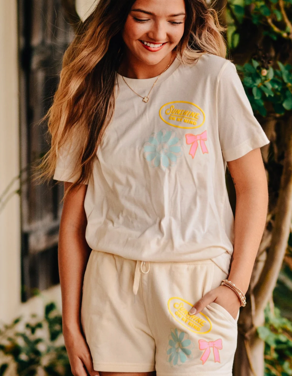 Sunshine Ivory Tee by Southern Bliss
