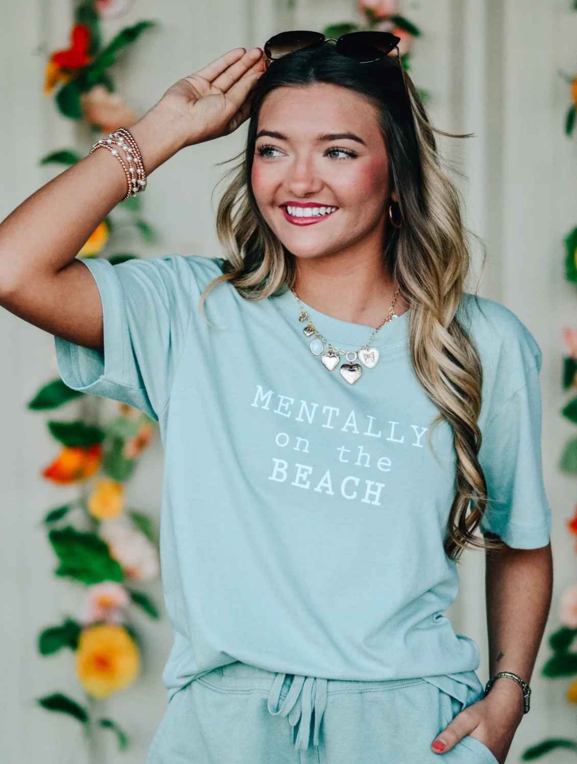 Mentally on the Beach Tee by Southern Bliss