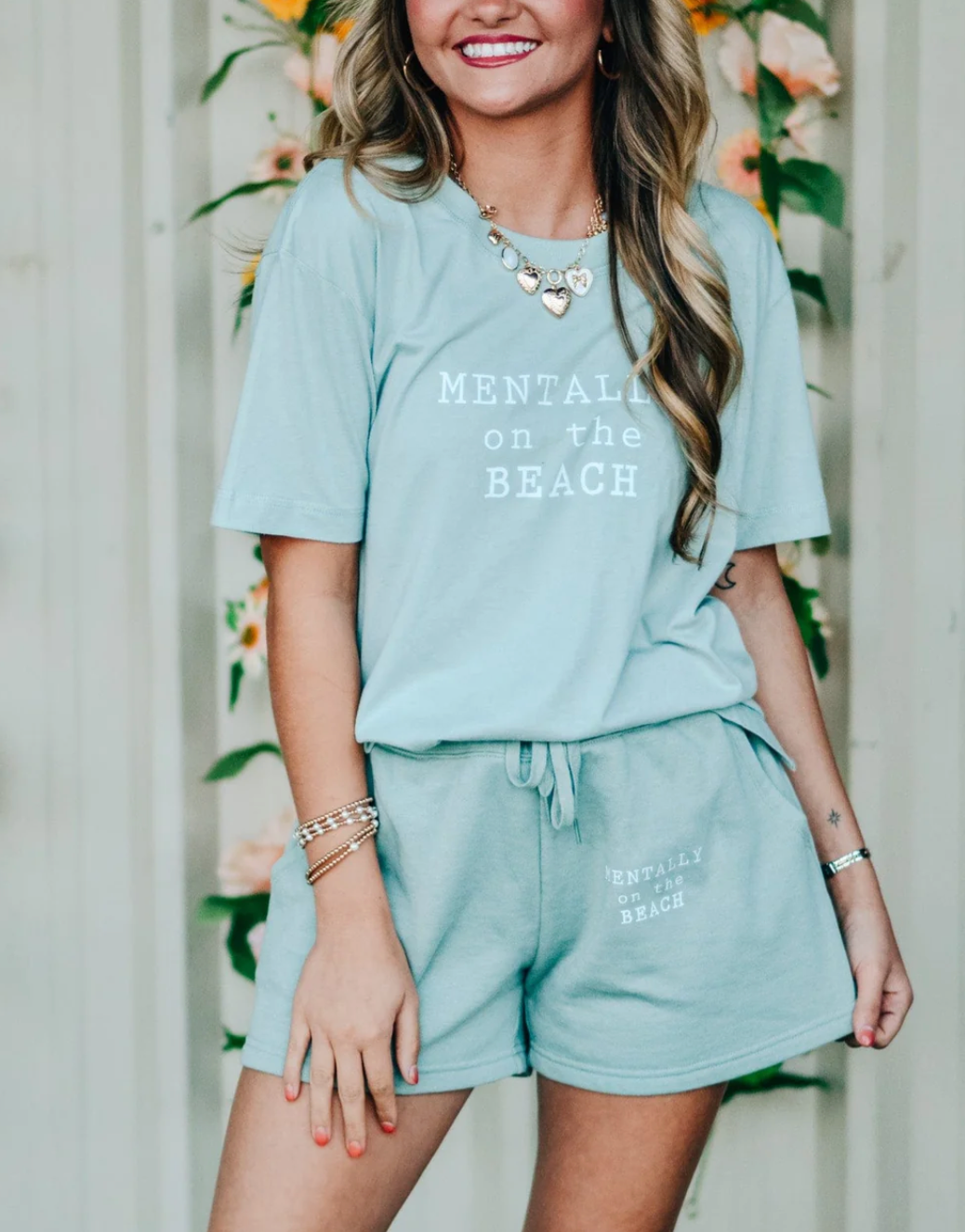 Mentally on the Beach Tee by Southern Bliss