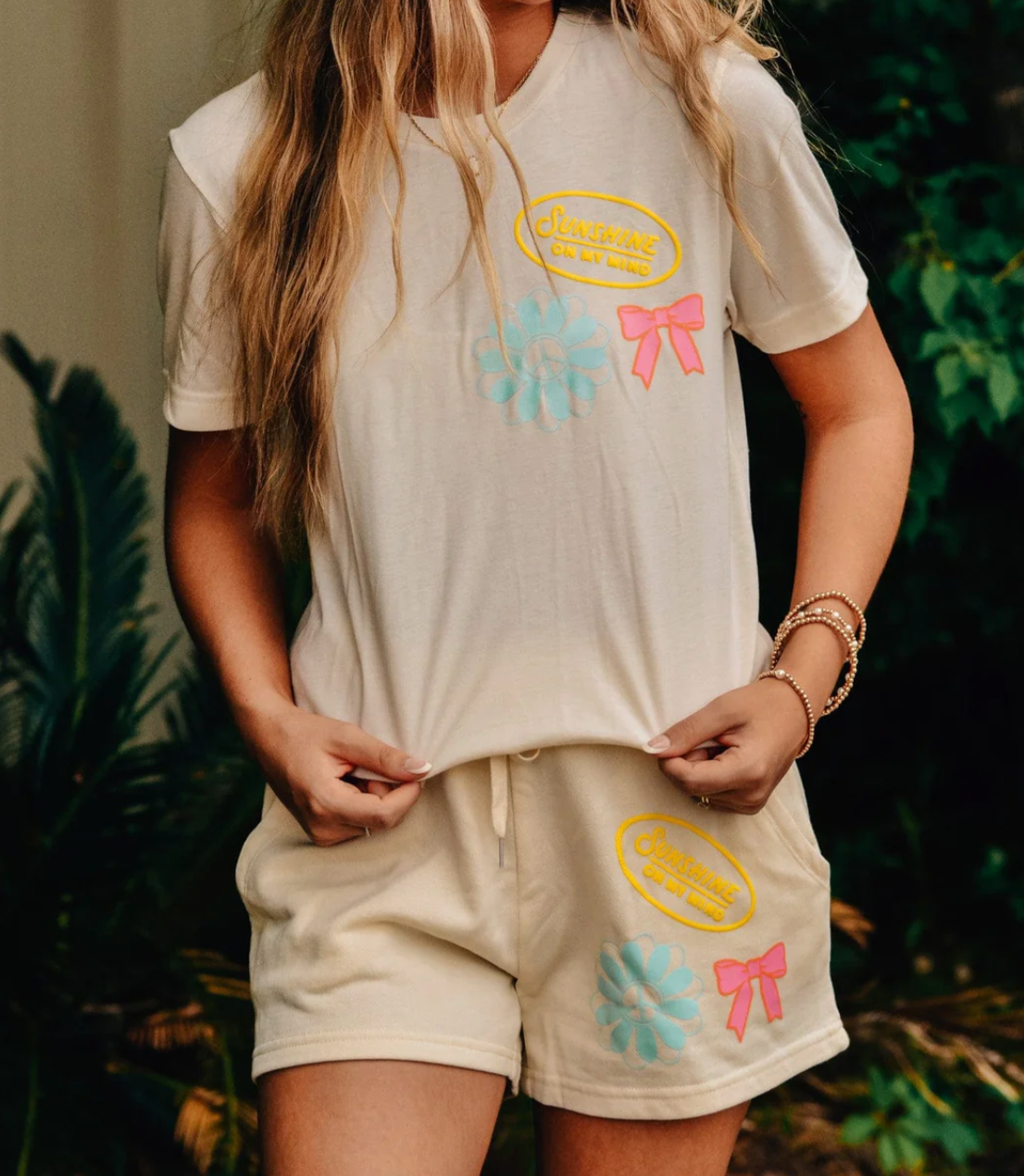 Sunshine Ivory Shorts by Southern Bliss