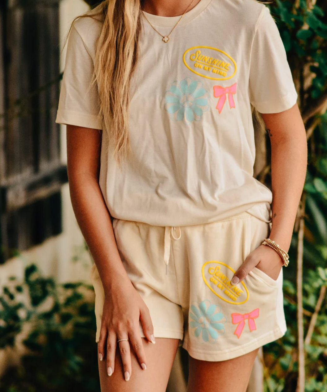 Sunshine Ivory Shorts by Southern Bliss