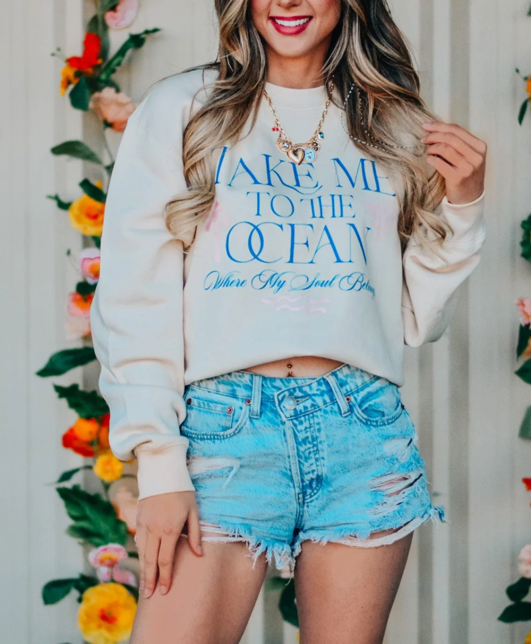 Take Me to the Ocean Sweatshirt by Southern Bliss