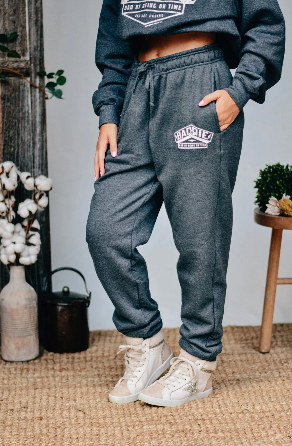 Baddie at Being on Time Joggers by Southern Bliss