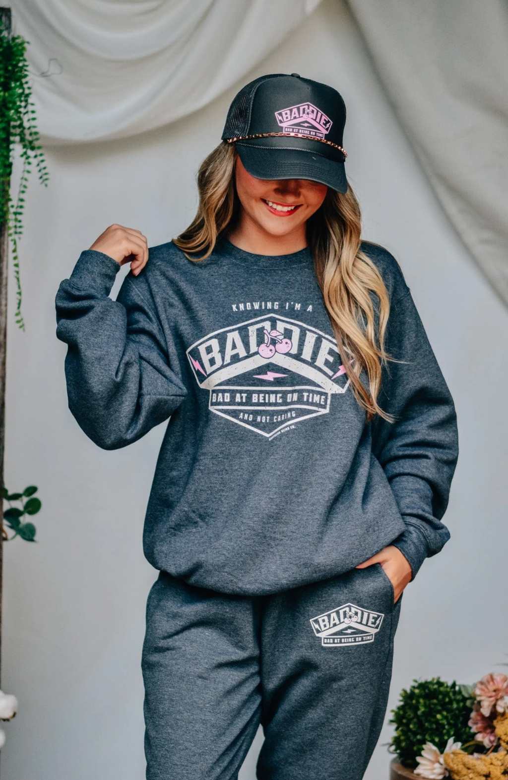 Baddie at Being on Time Joggers by Southern Bliss