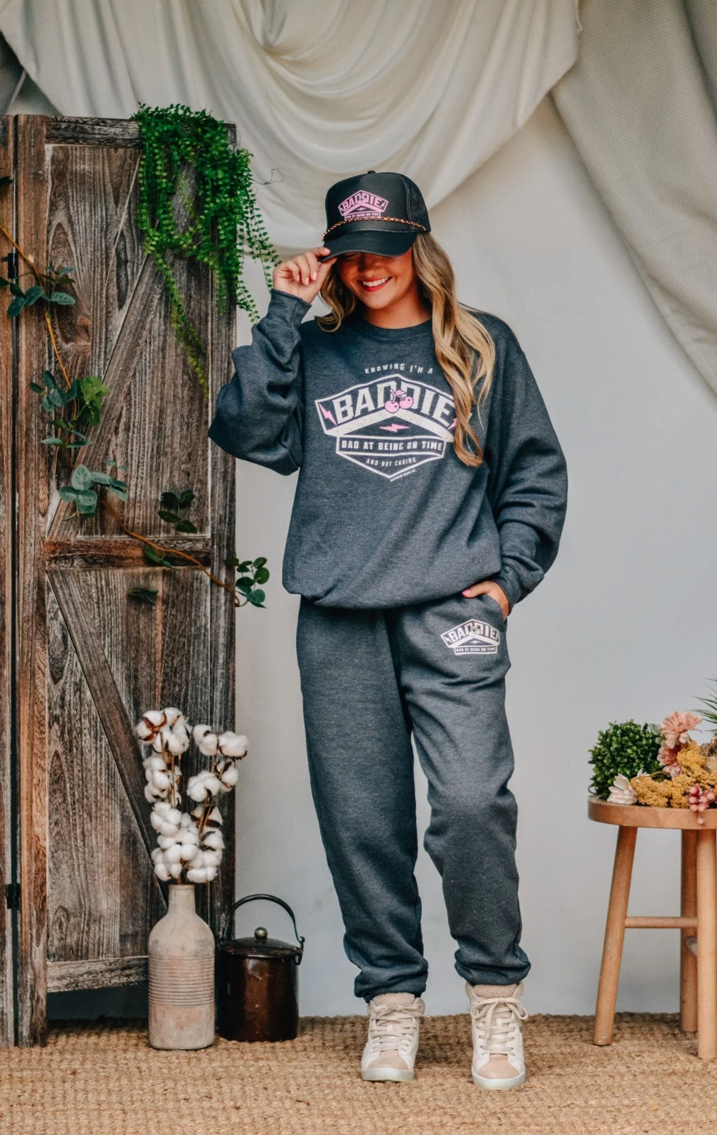 Baddie at Being on Time Joggers by Southern Bliss