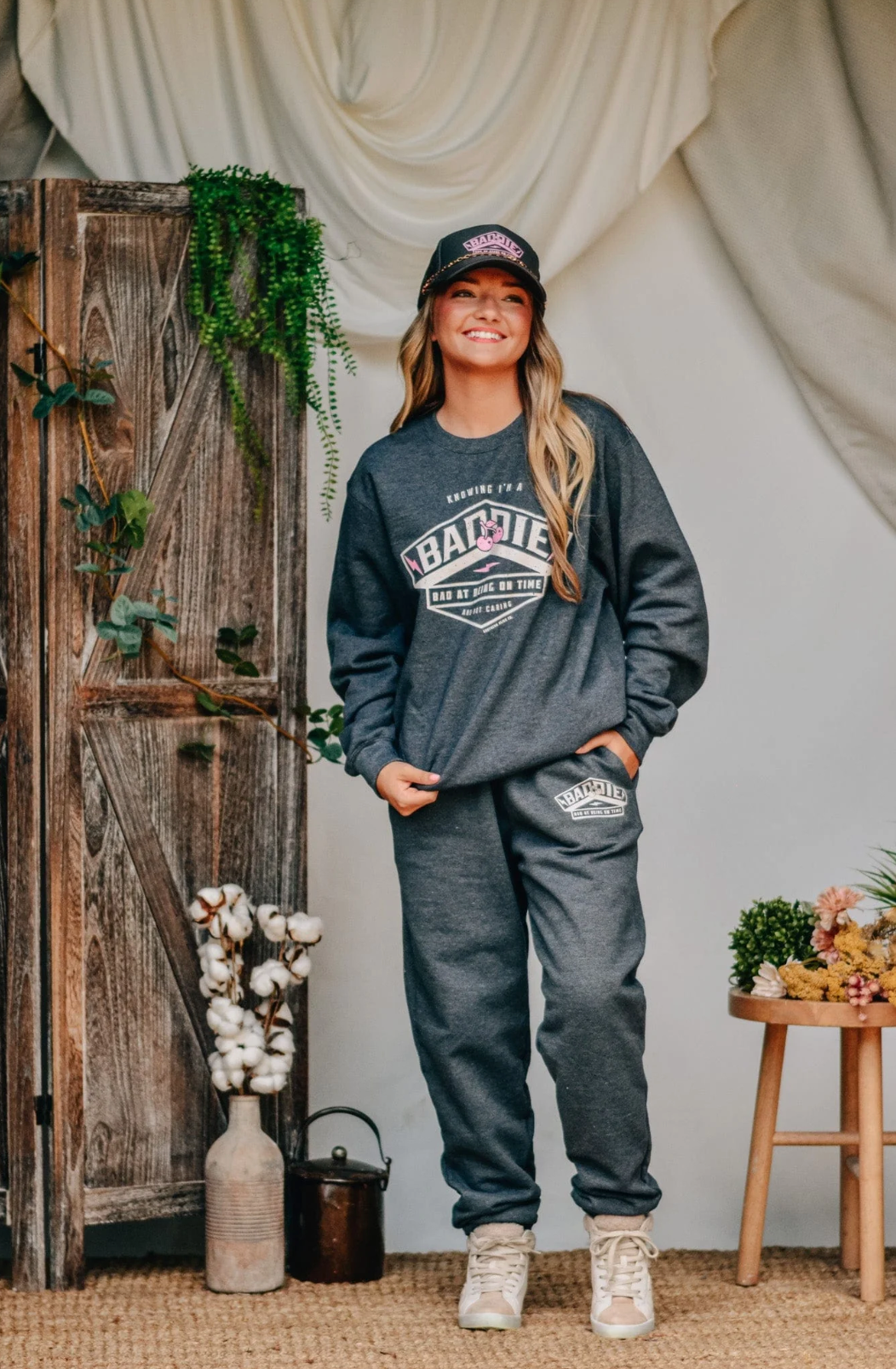 Baddie at Being on Time Joggers by Southern Bliss