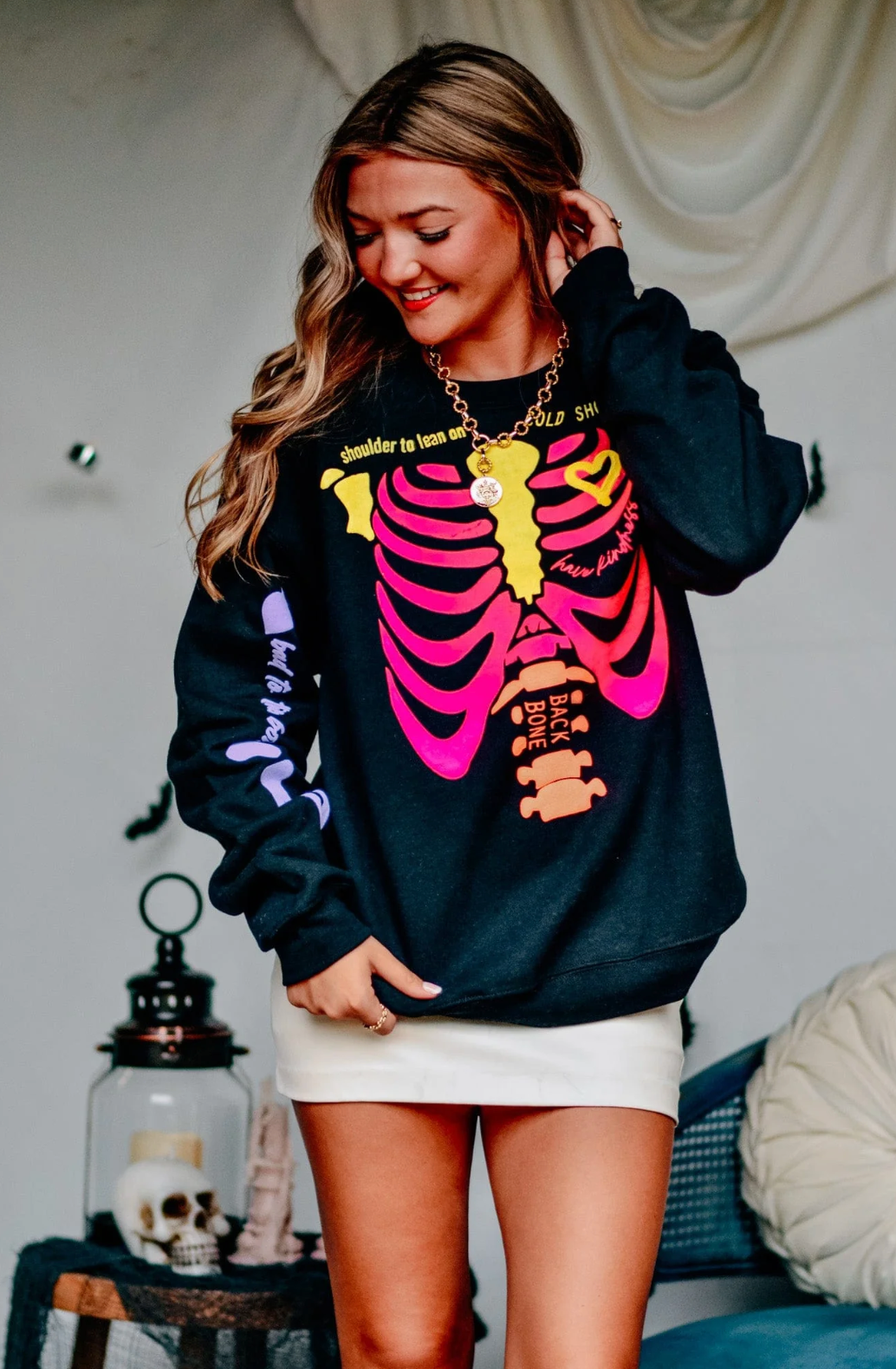 Neon Skelly Crewneck by Southern Bliss