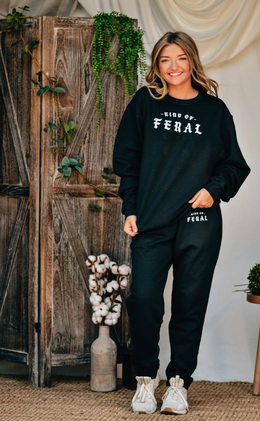 Kind of Feral Black Crewneck by Southern Bliss