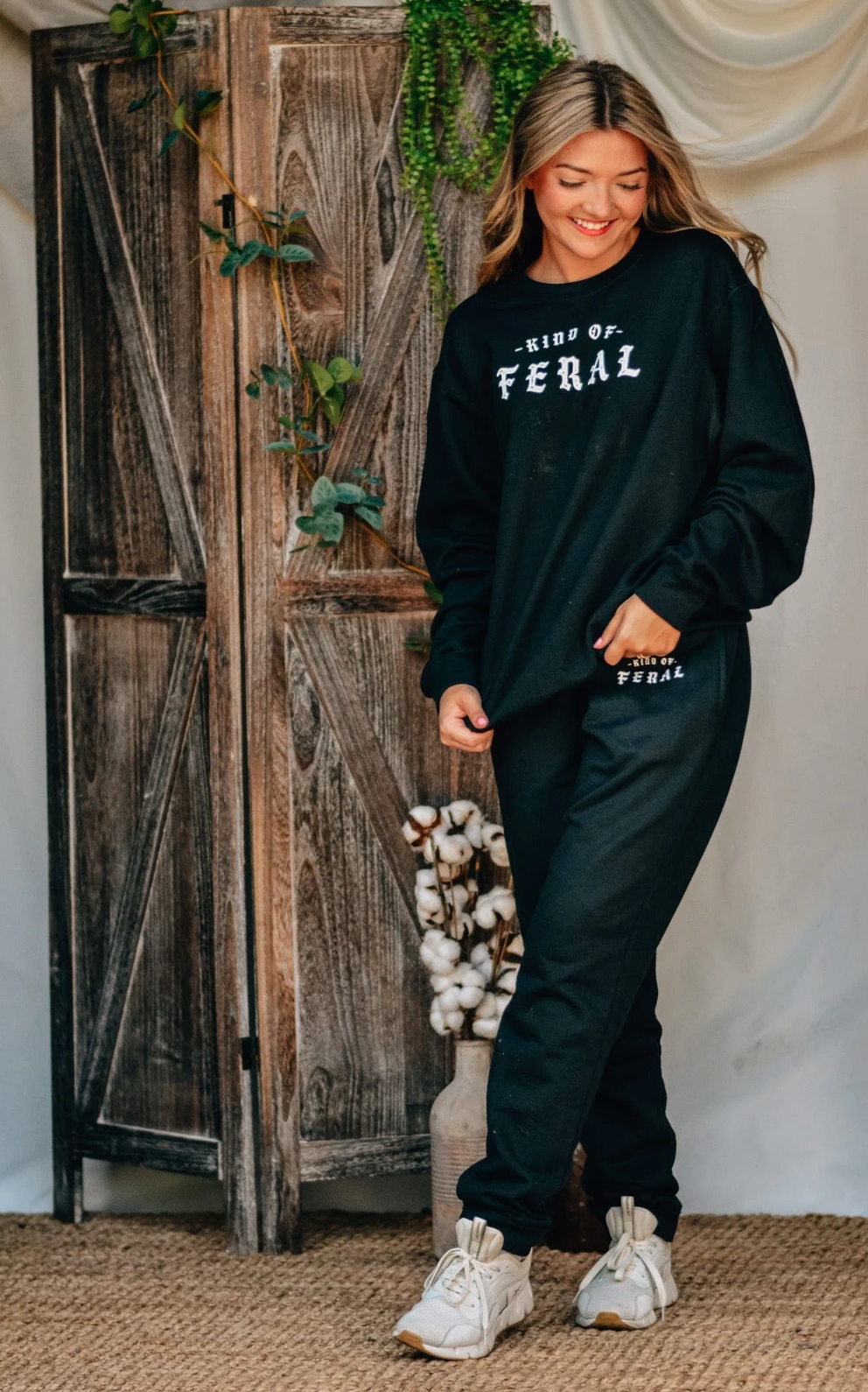 Kind of Feral Black Crewneck by Southern Bliss