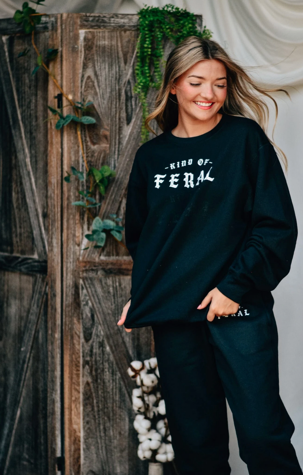 Kind of Feral Black Crewneck by Southern Bliss