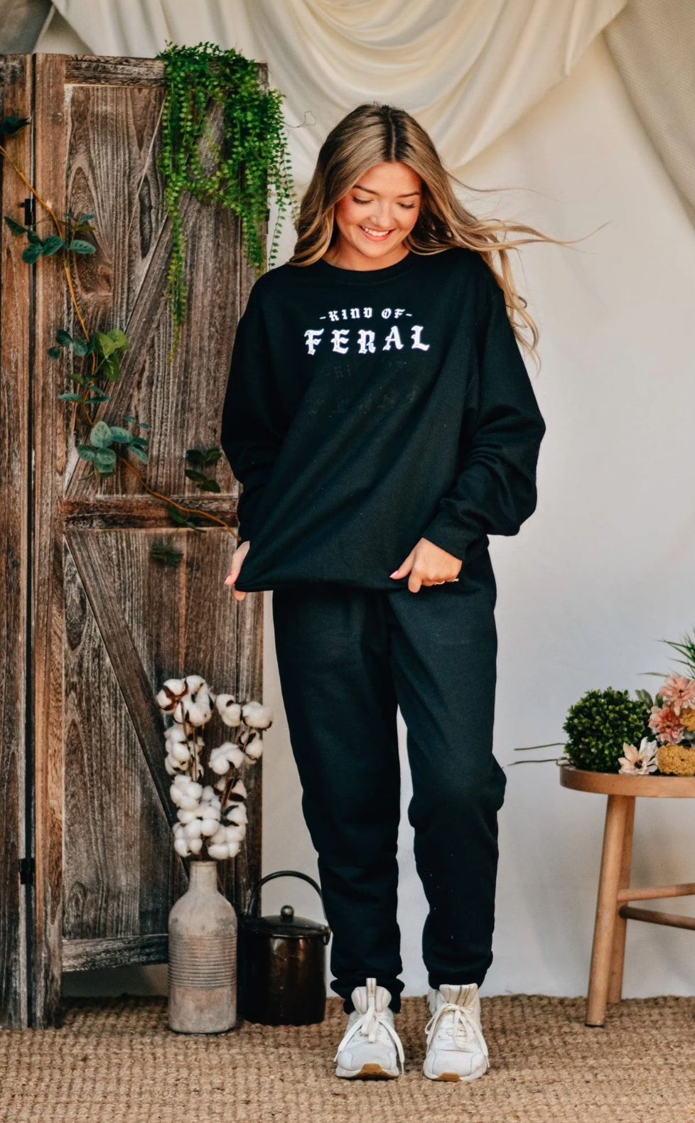 Kind of Feral Black Crewneck by Southern Bliss