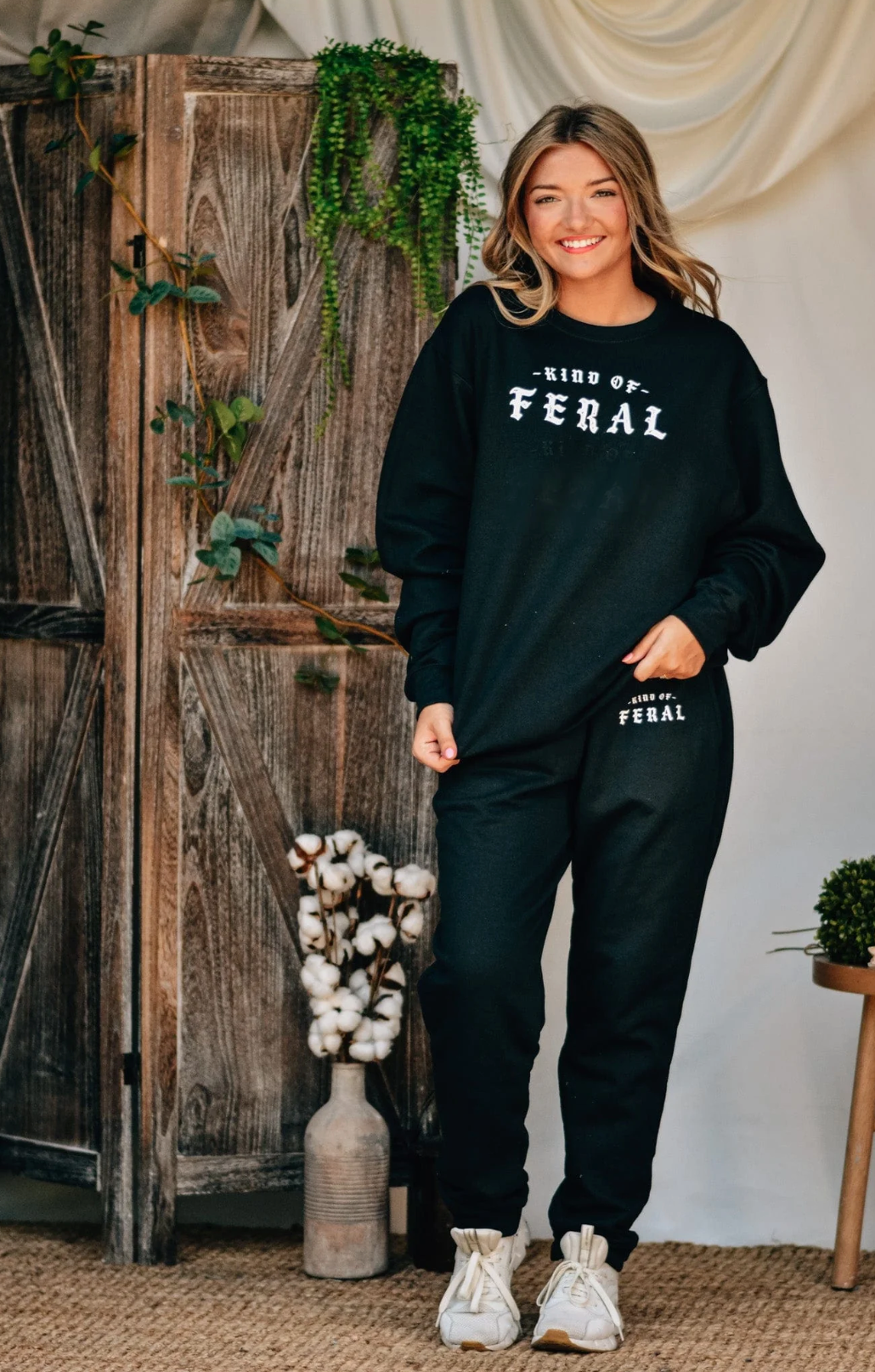 Kind of Feral Black Crewneck by Southern Bliss