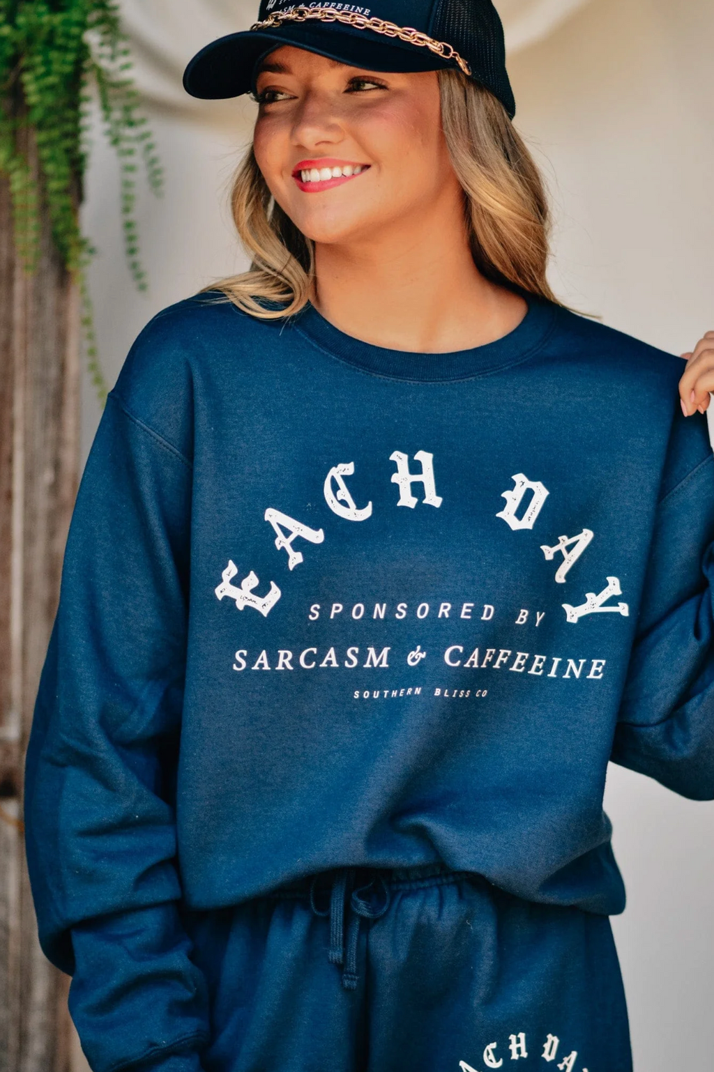 Sarcasm & Caffeine Crewneck by Southern Bliss