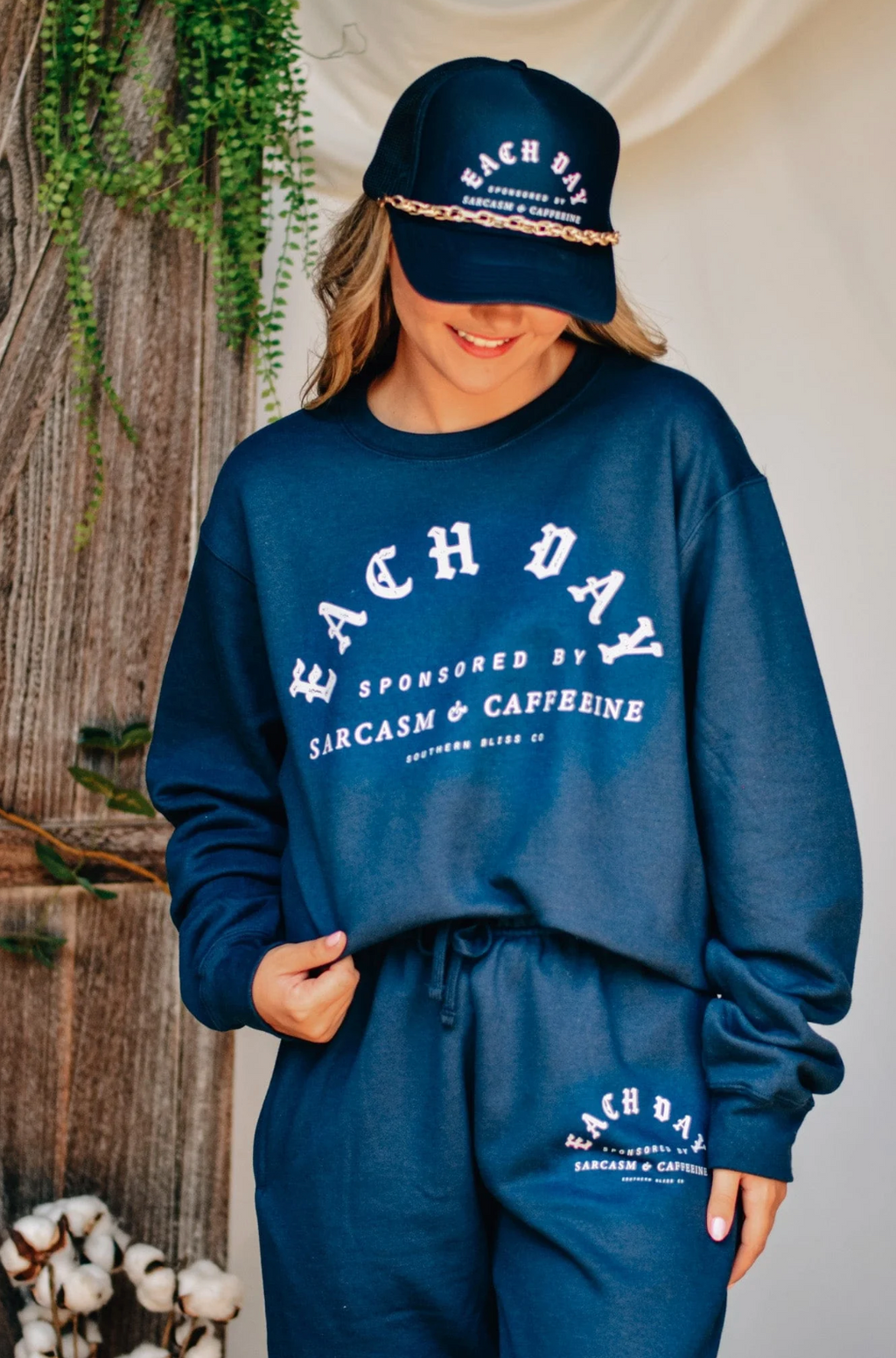 Sarcasm & Caffeine Crewneck by Southern Bliss