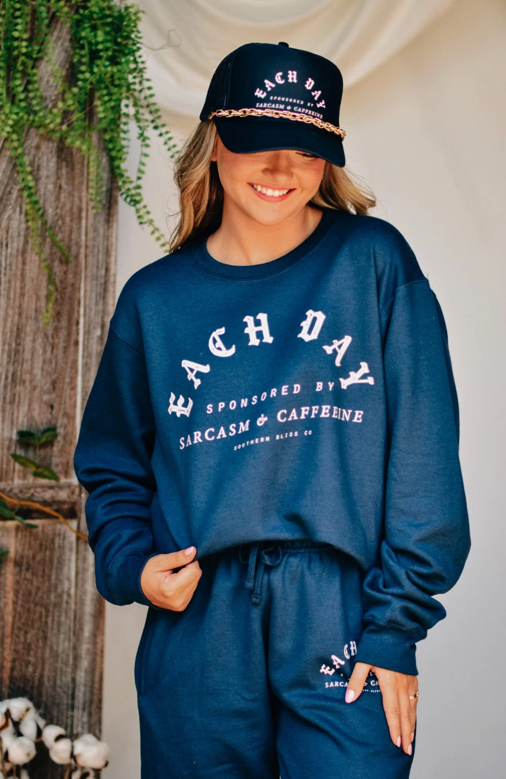 Sarcasm & Caffeine Crewneck by Southern Bliss