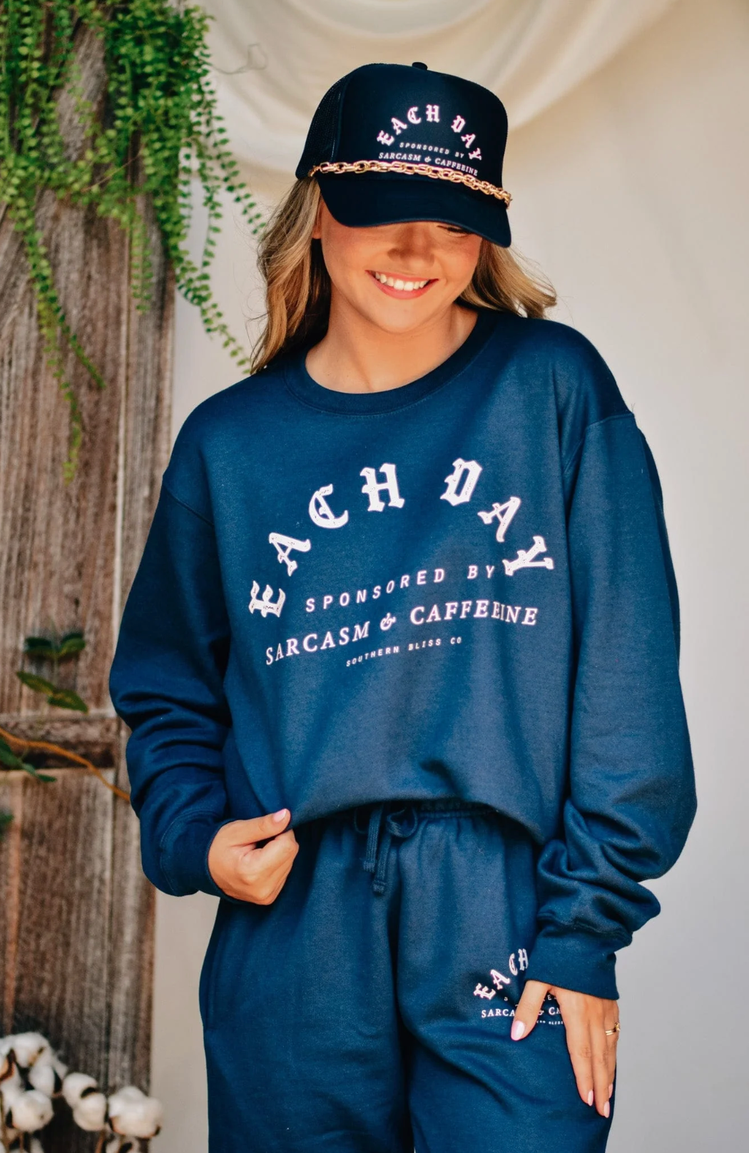 Sarcasm & Caffeine Crewneck by Southern Bliss