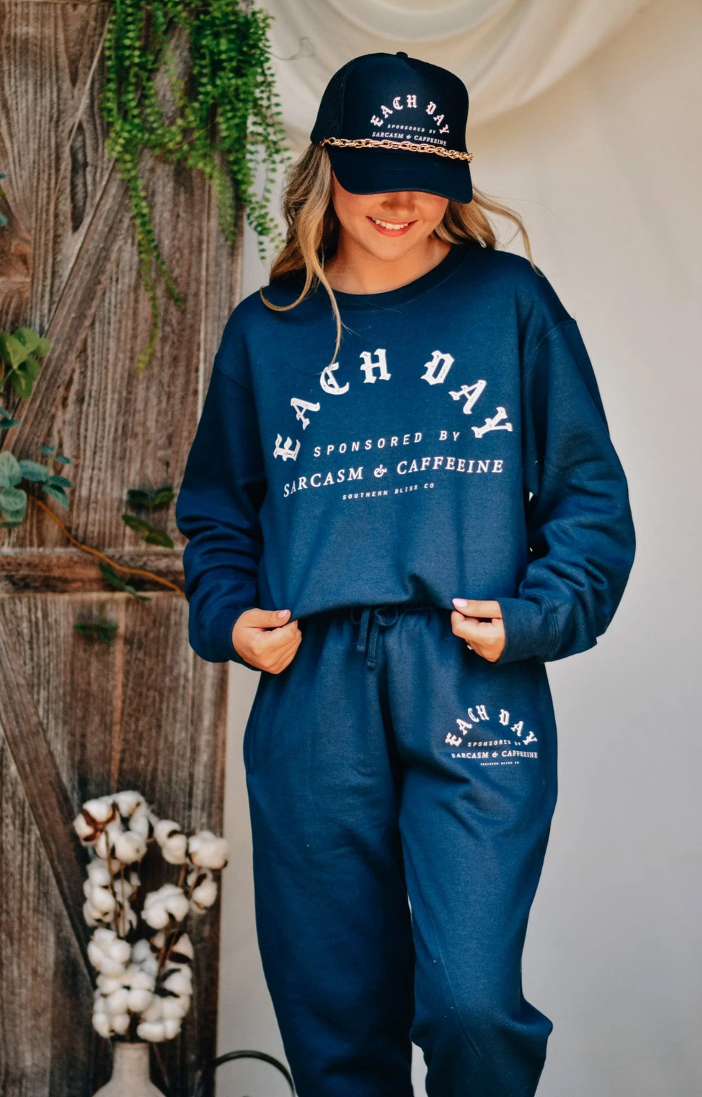 Sarcasm & Caffeine Crewneck by Southern Bliss