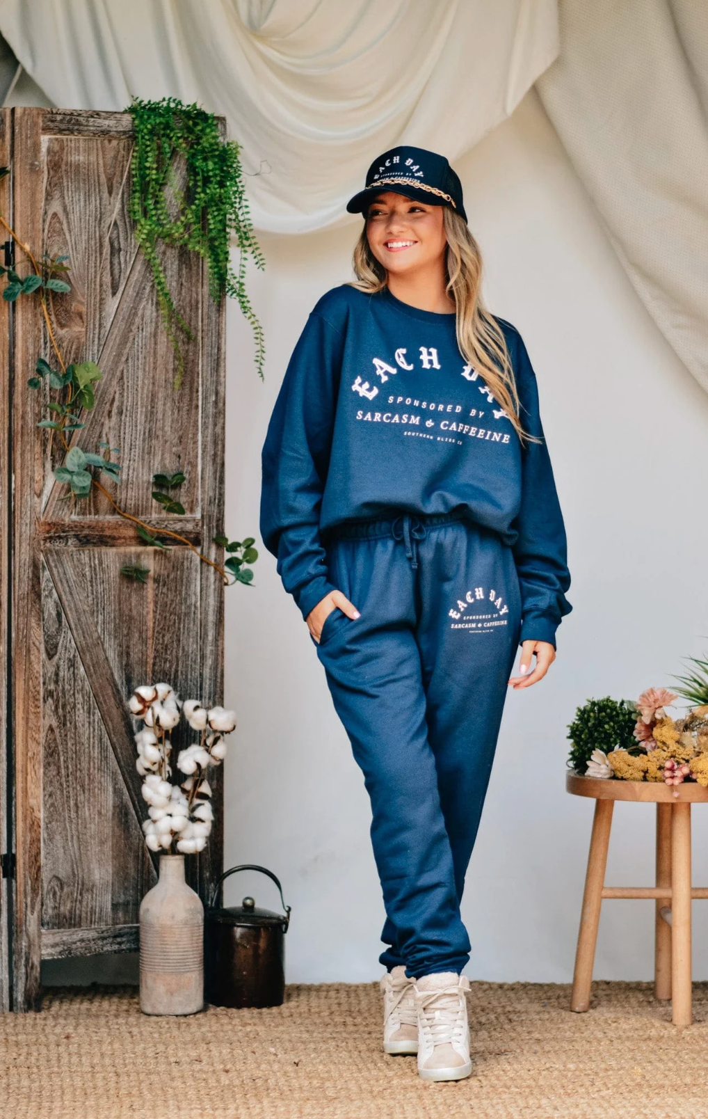 Sarcasm & Caffeine Crewneck by Southern Bliss