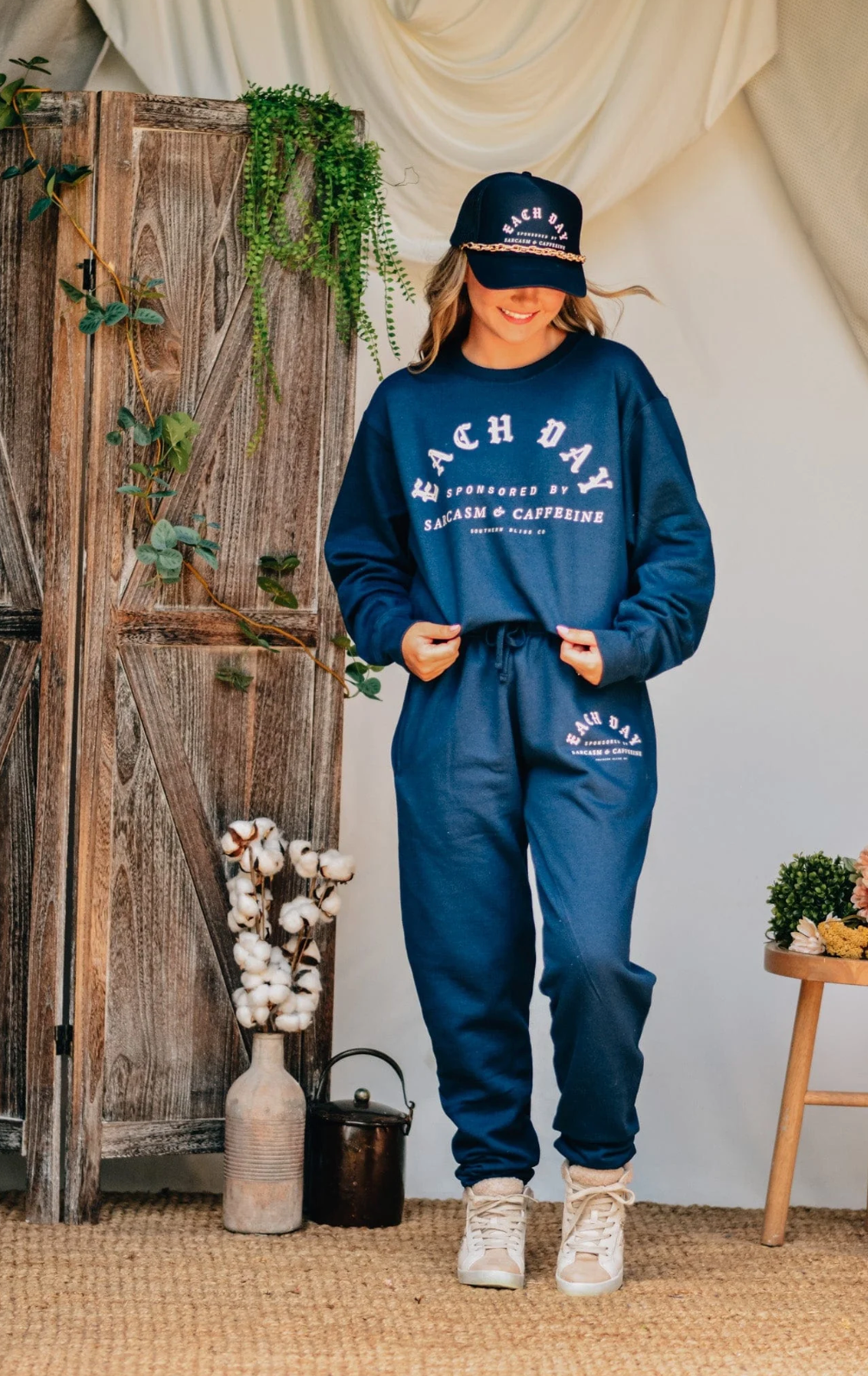 Sarcasm & Caffeine Crewneck by Southern Bliss