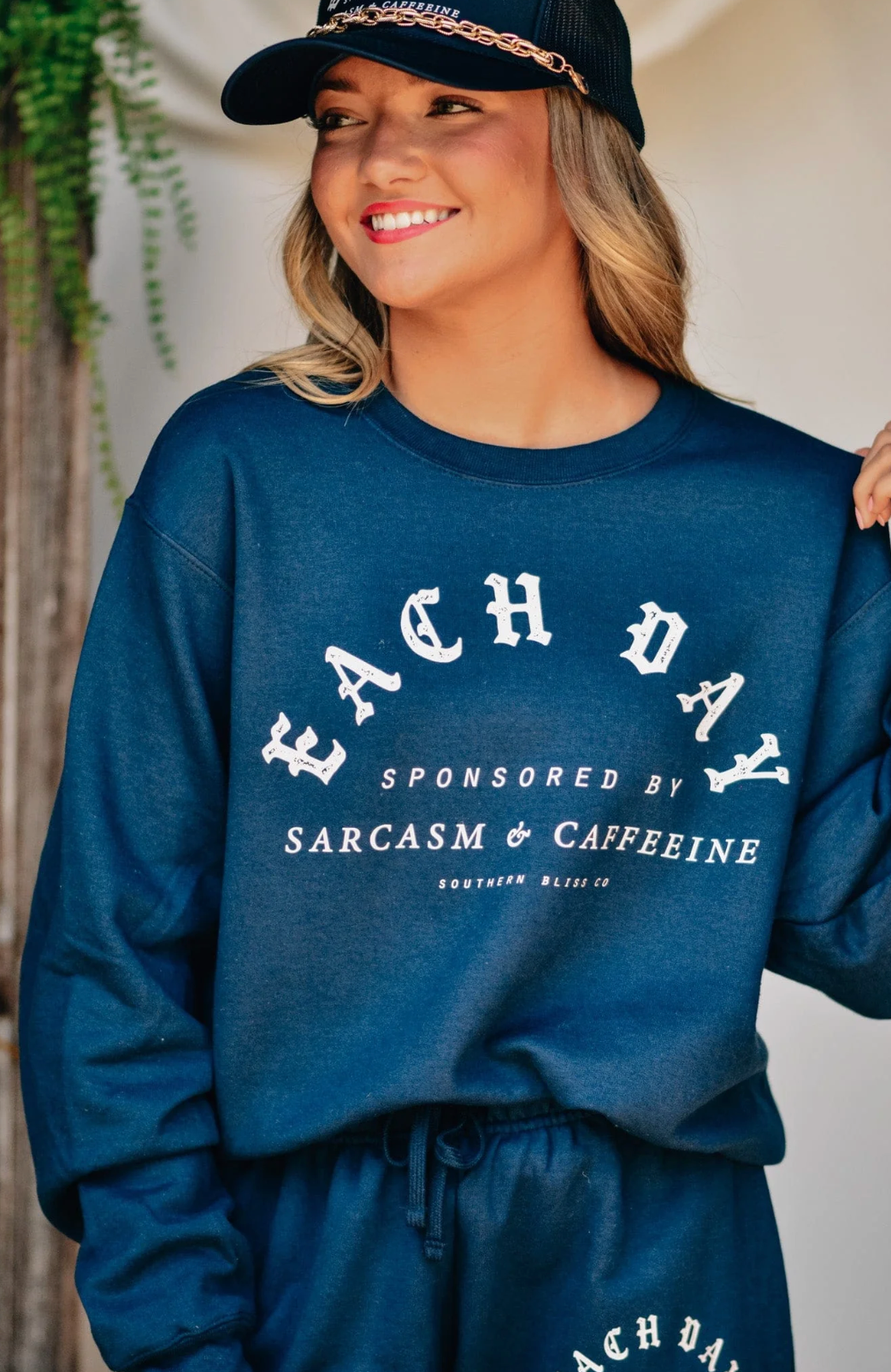 Sarcasm & Caffeine Crewneck by Southern Bliss
