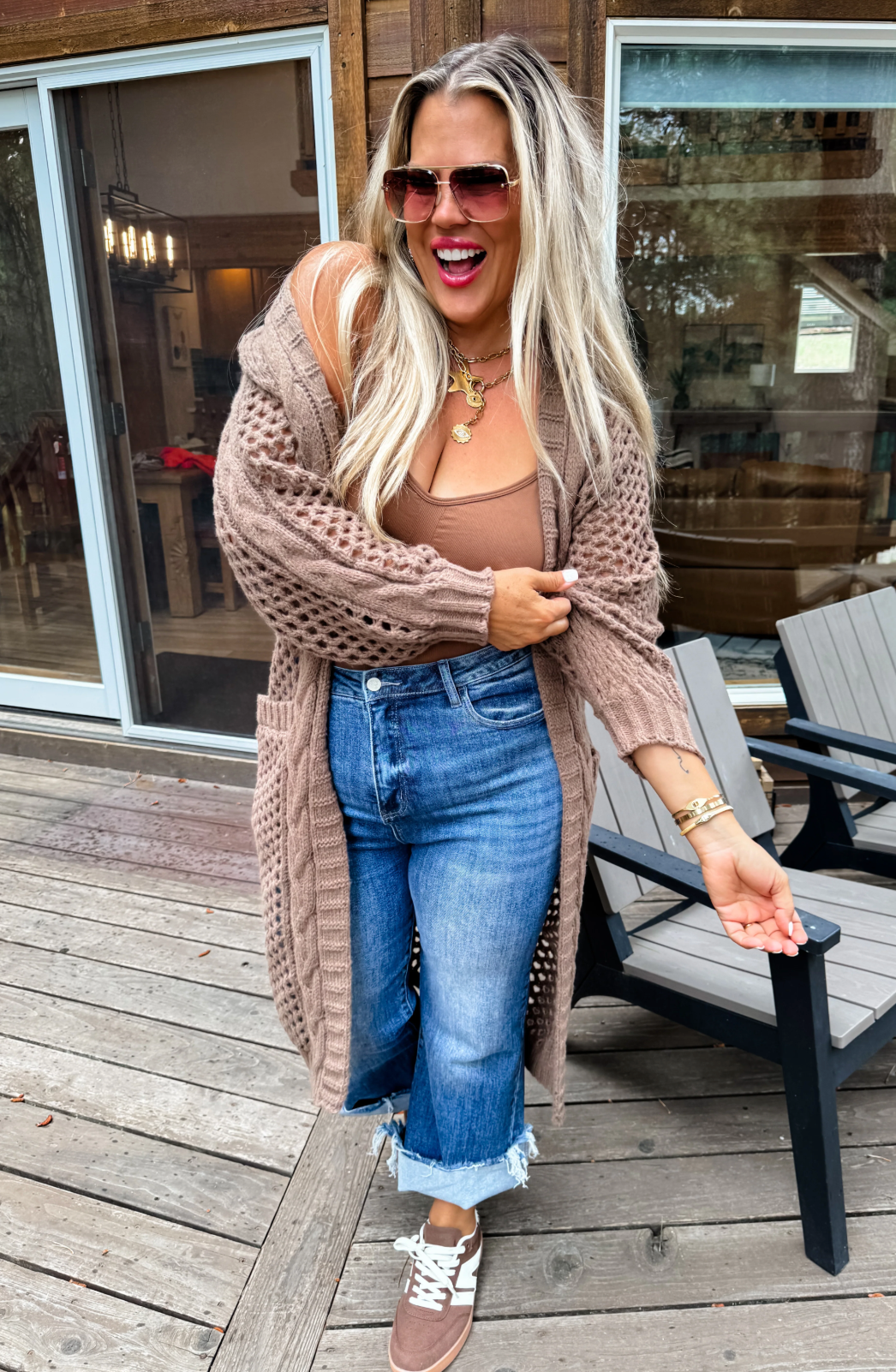 Kandias Chunky Knit Cardi in 4 colors- *Custom Cut*