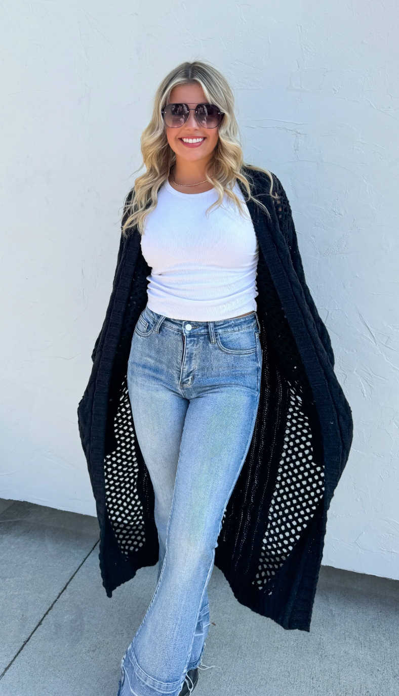 Kandias Chunky Knit Cardi in 4 colors- *Custom Cut*