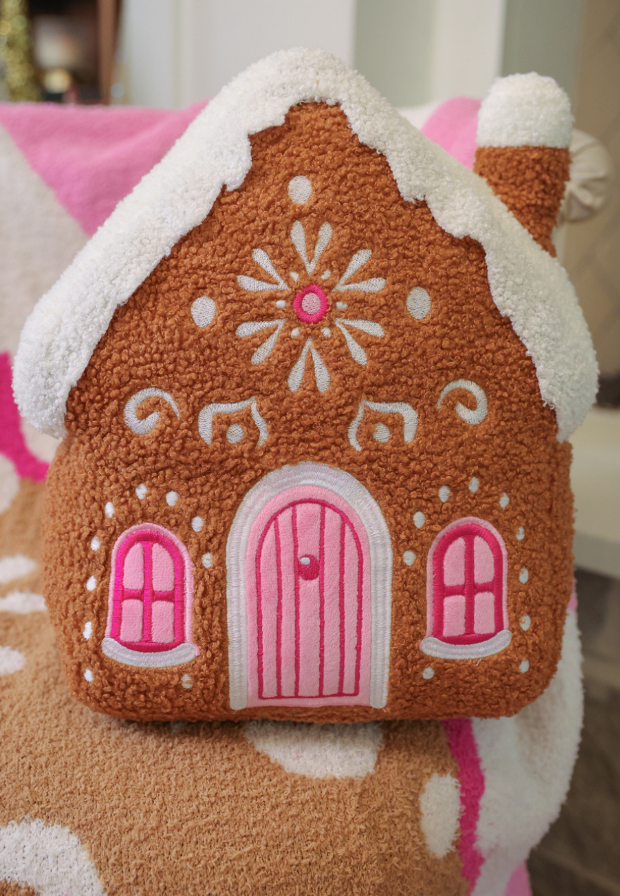 Gingerbread House Pillow *Custom Cut*