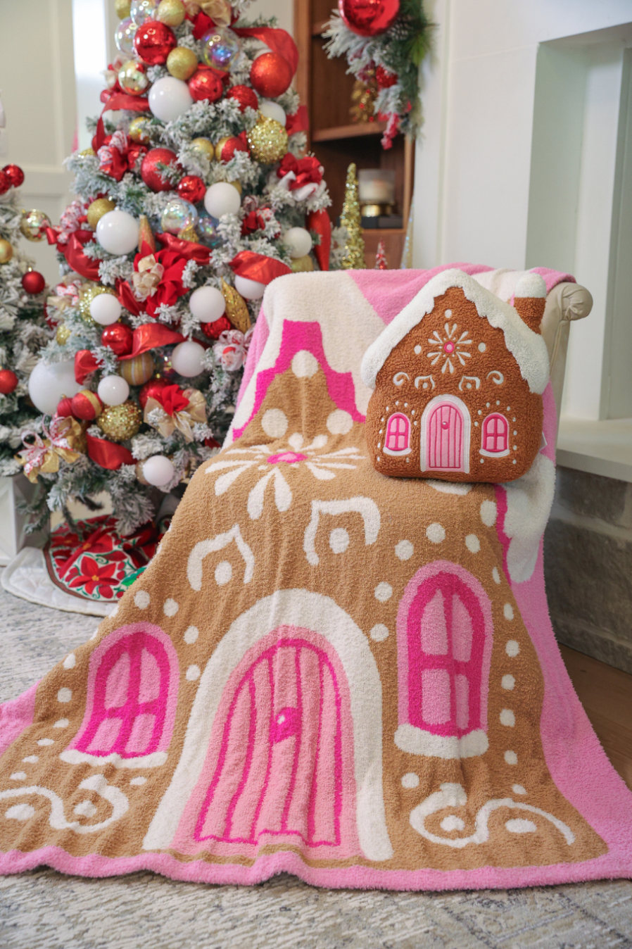 Whimsical Gingerbread House Blanket *Custom Cut*