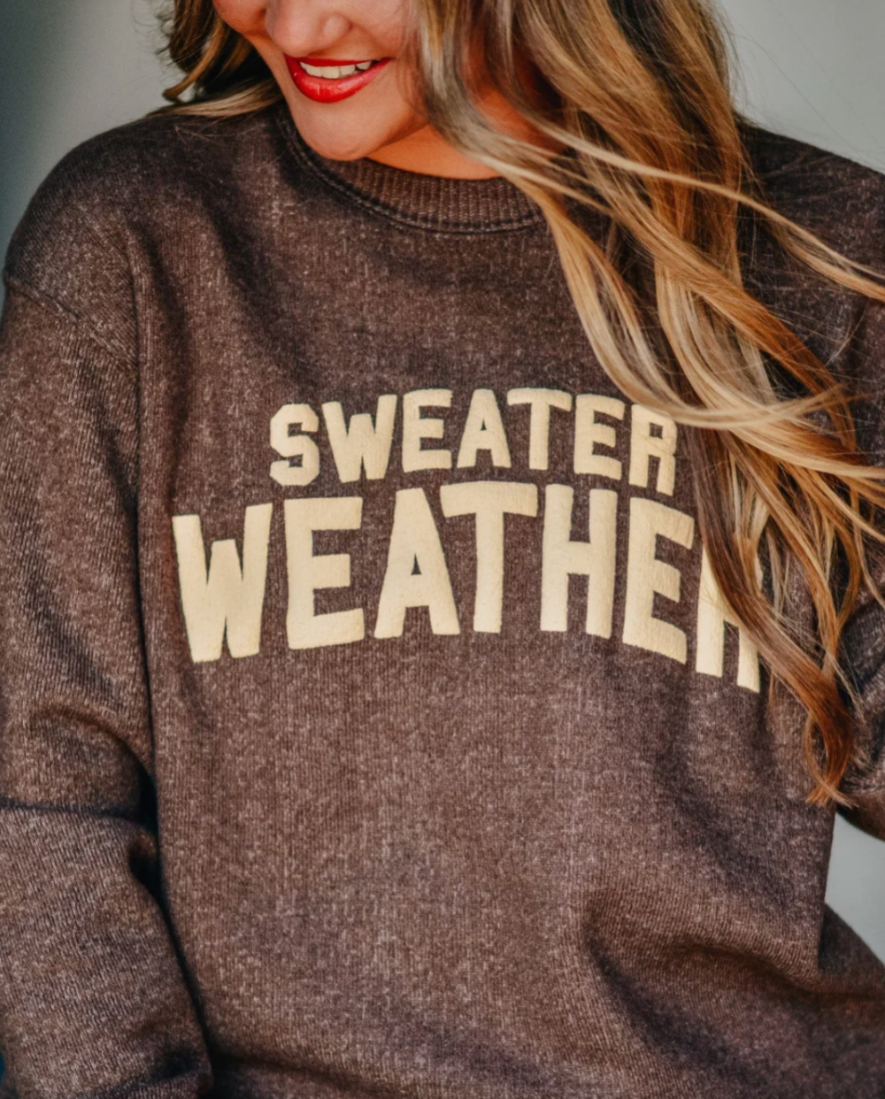 Luxe Puffer Sweater Weather Crewneck by Southern Bliss