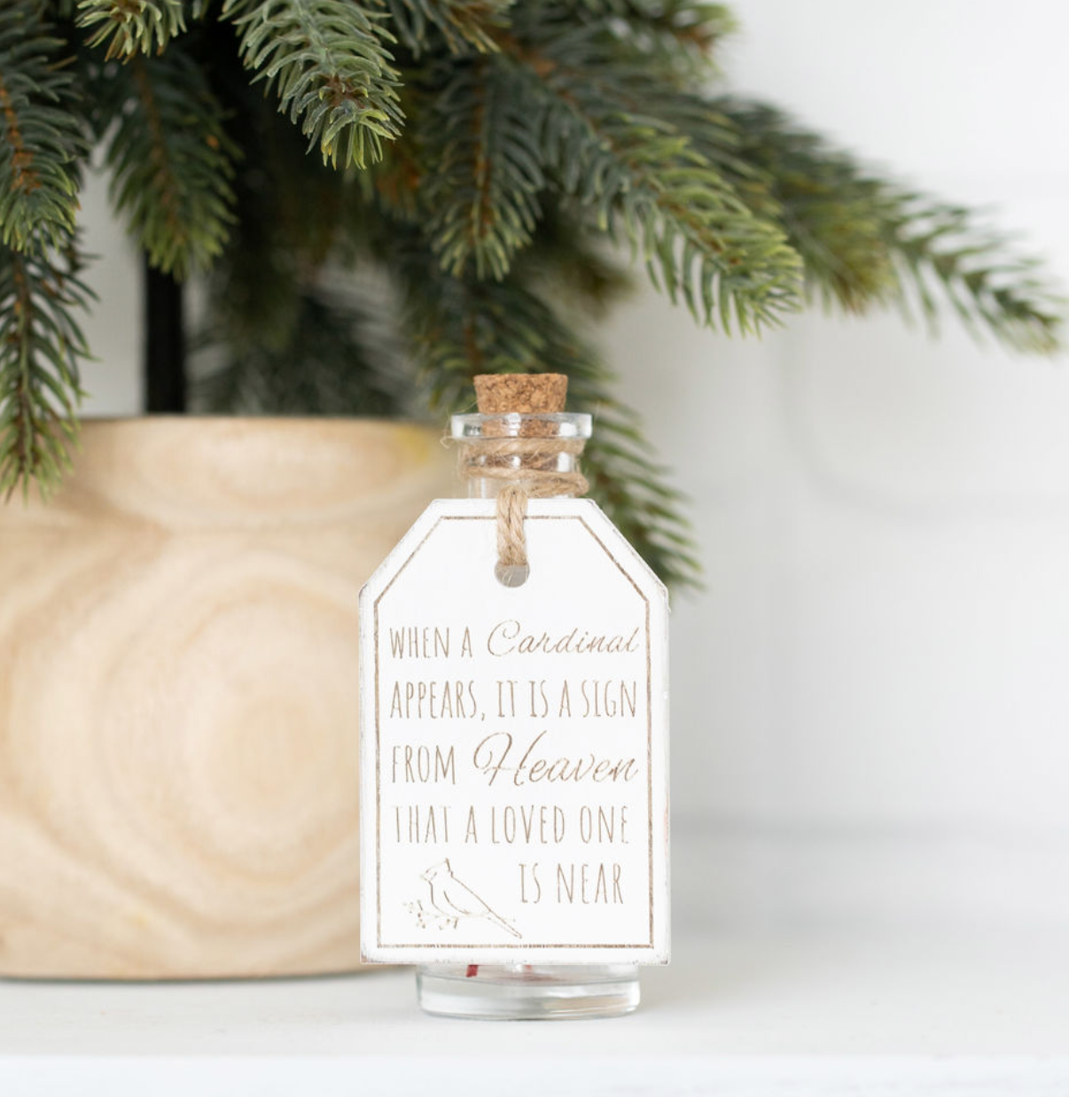 2x4x1.5 wood tag/container (CARDINAL)