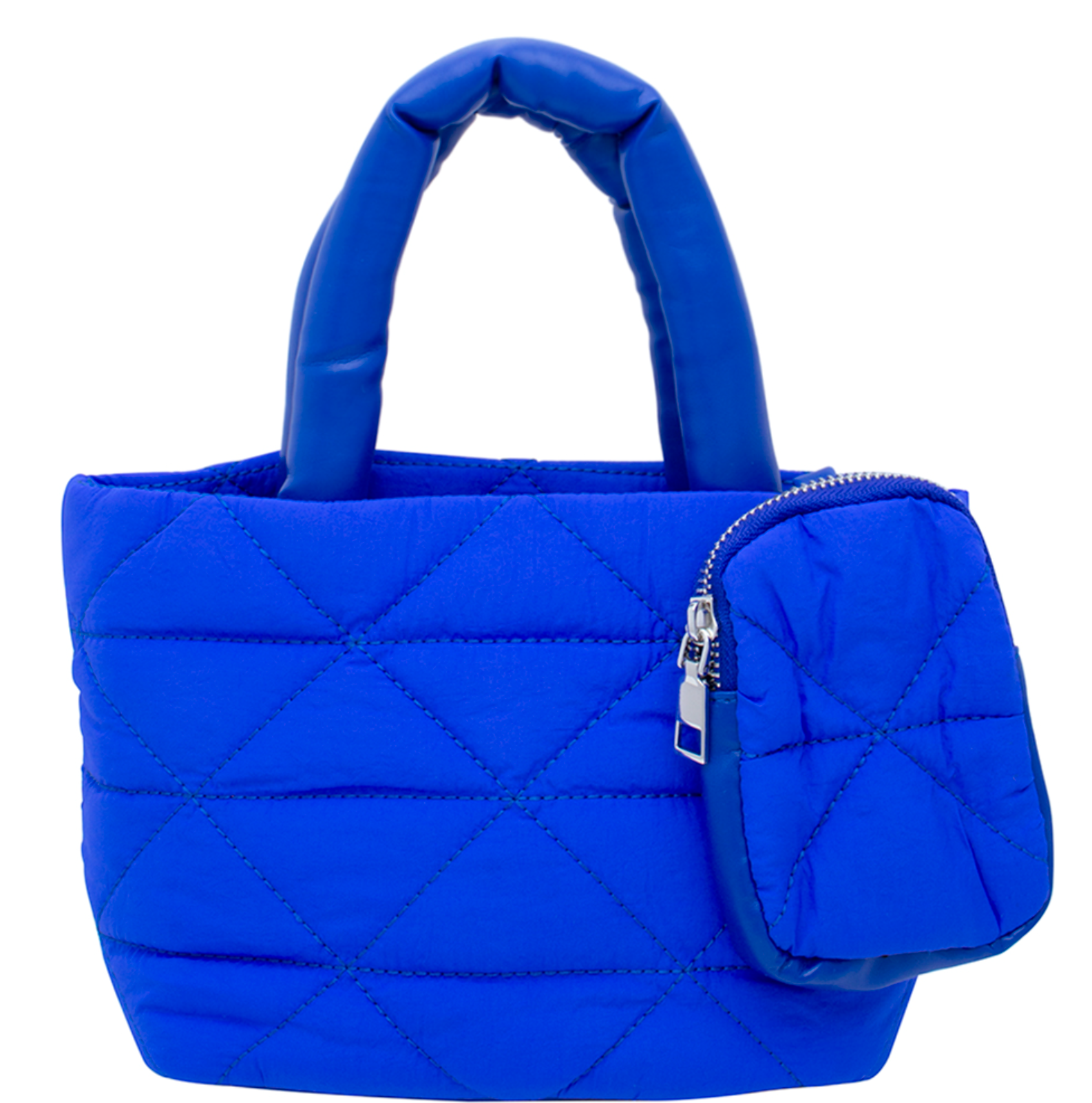 2In1 Smooth Cushion Design Handle Bag With Pouch Set