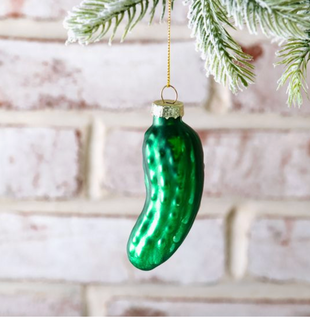 Glass Pickle Ornament