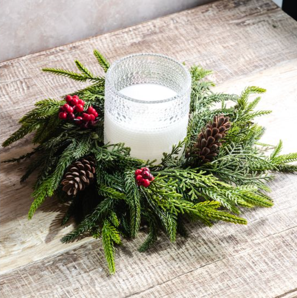 Berry Pine Candle Ring