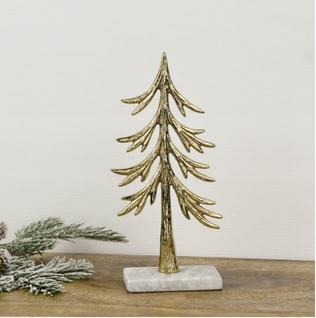 Metal Trees on Marble Base