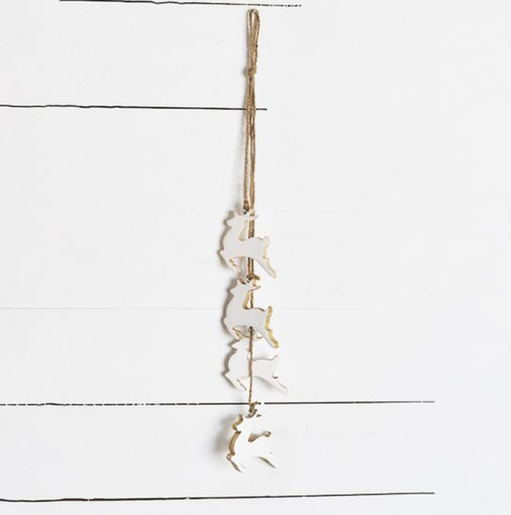DOORBUSTER: White Enamel Deer Hanger