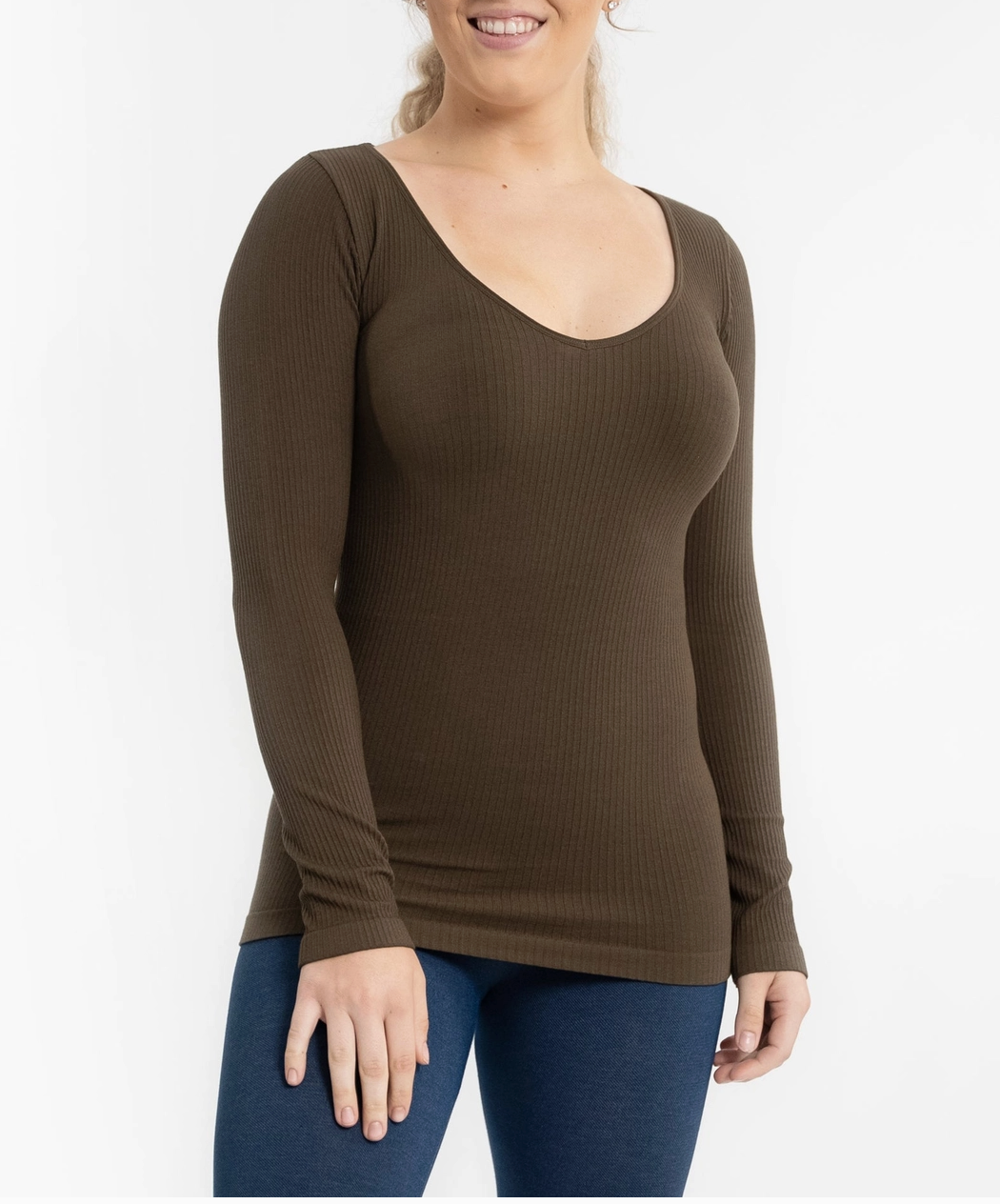 Elietian Ribbed Long Sleeve