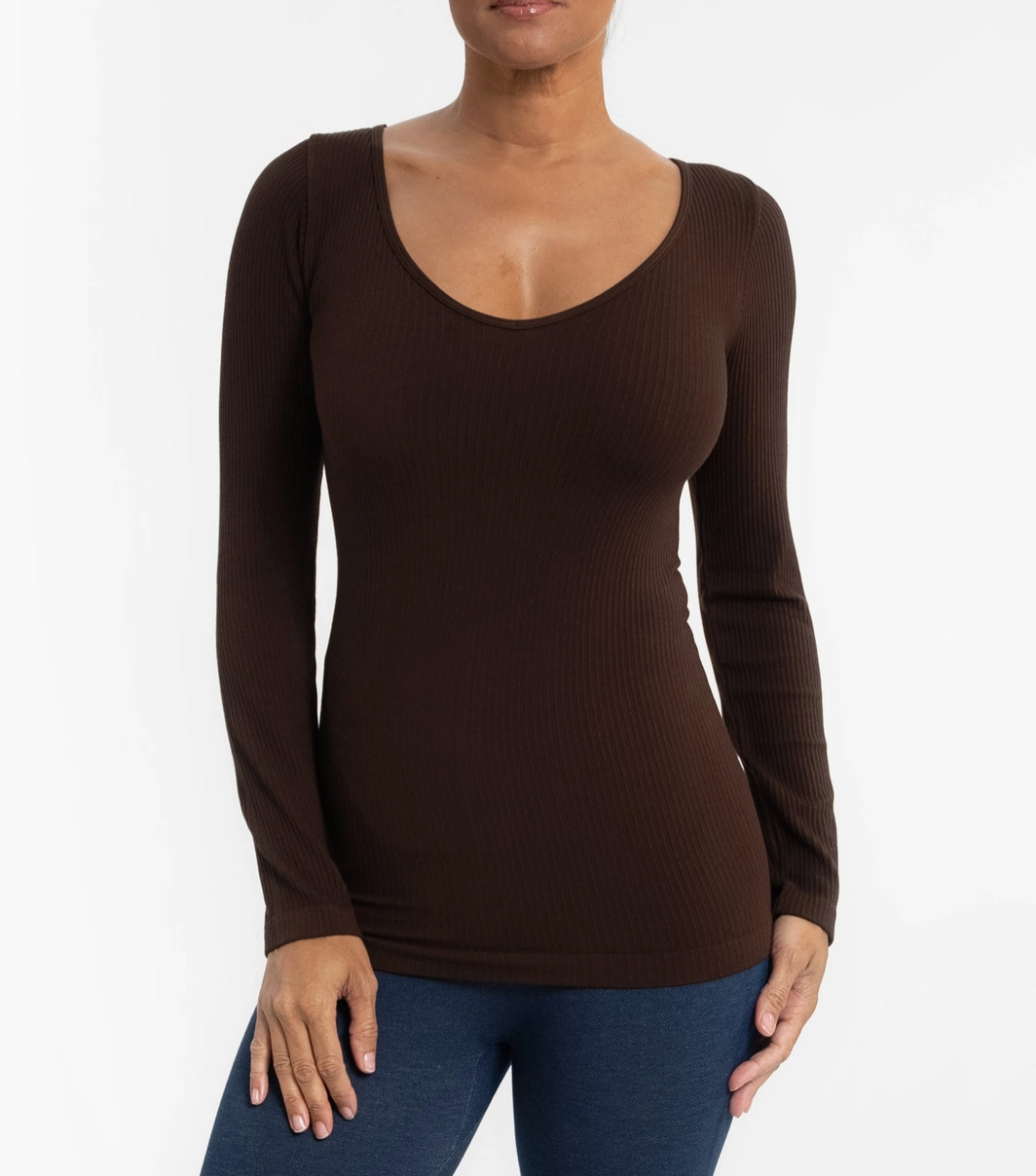 Elietian Ribbed Long Sleeve