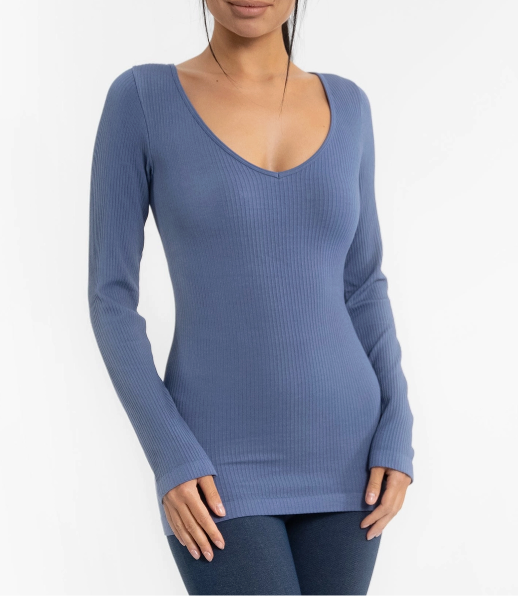 Elietian Ribbed Long Sleeve
