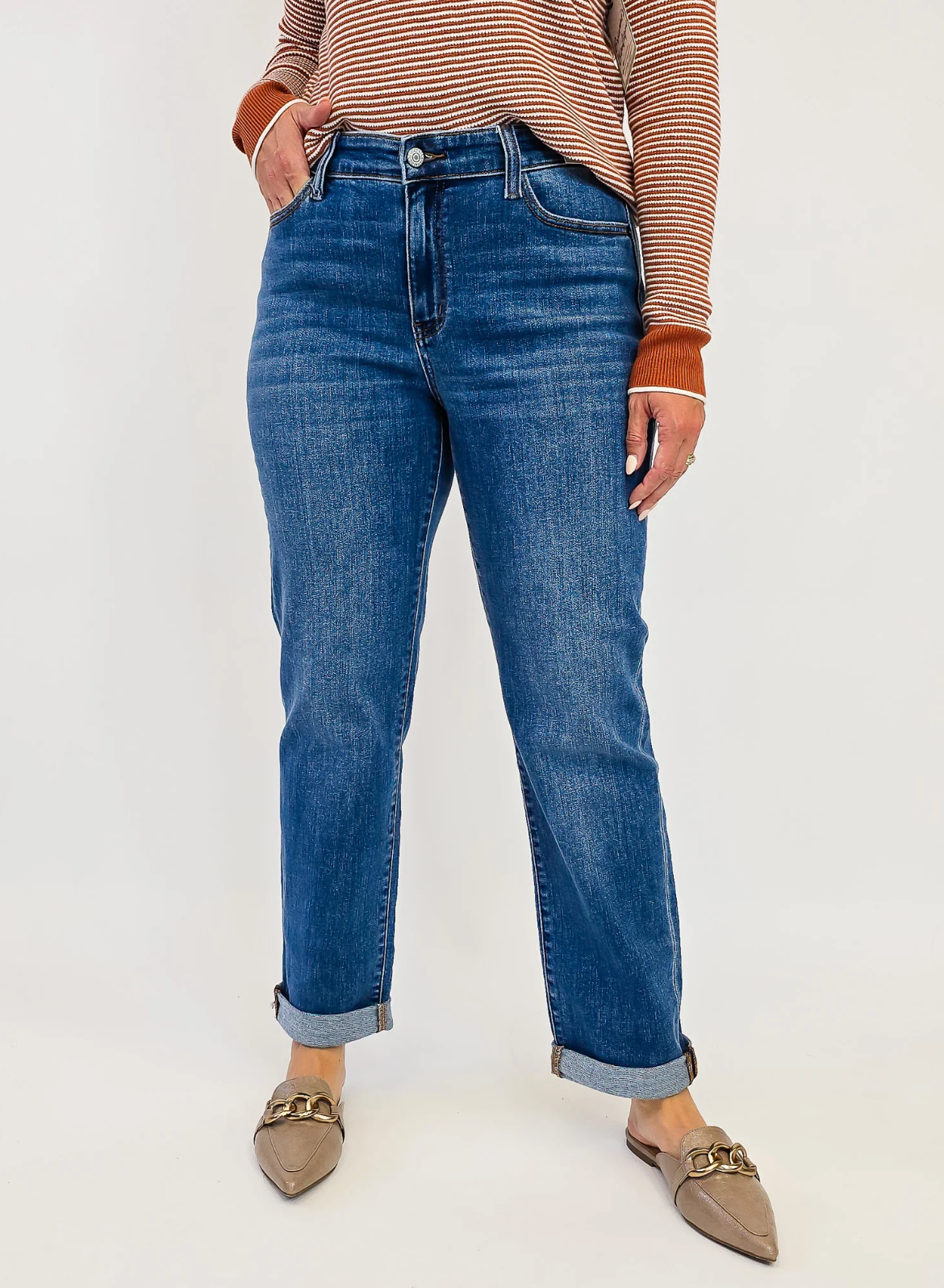 Samantha Mid Rise Boyfriend Jean by Judy Blue