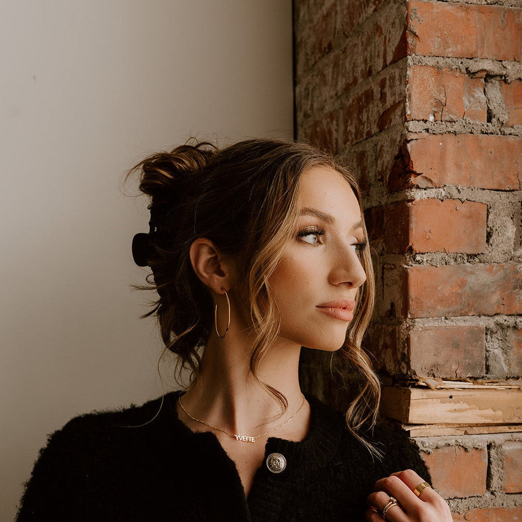 Custom Cherish Mini Paperclip Chain Necklace - Water Resistant